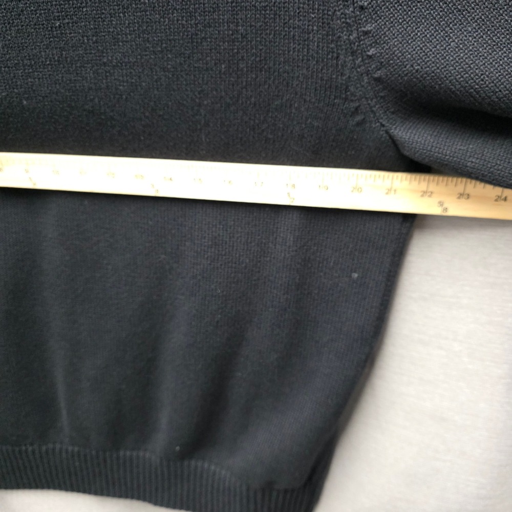 LL Bean Mens XL Navy Blue 100% Cotton Quarter Zip Pullover Sweater 287736 - Picture 6 of 6